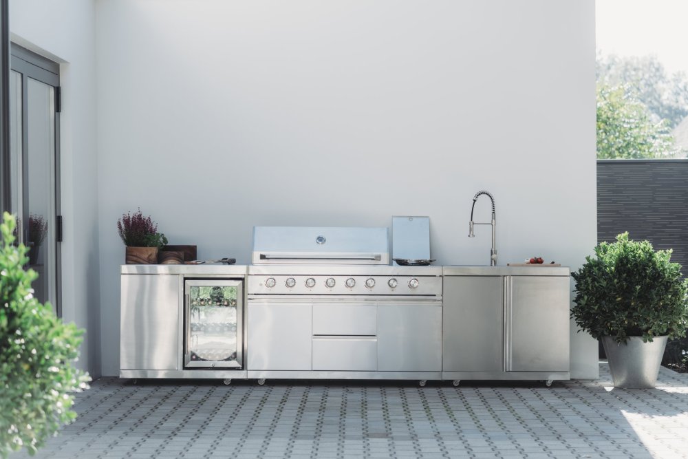 Kerti konyha grill pult építés