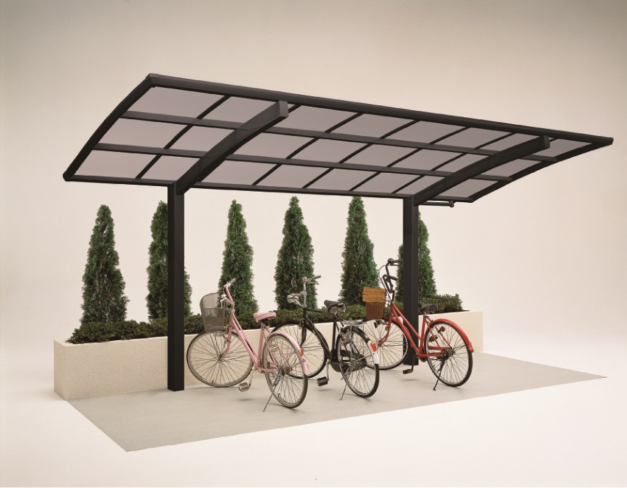 Kerékpártároló fedett garázstető Fedett biciklitároló Pf60