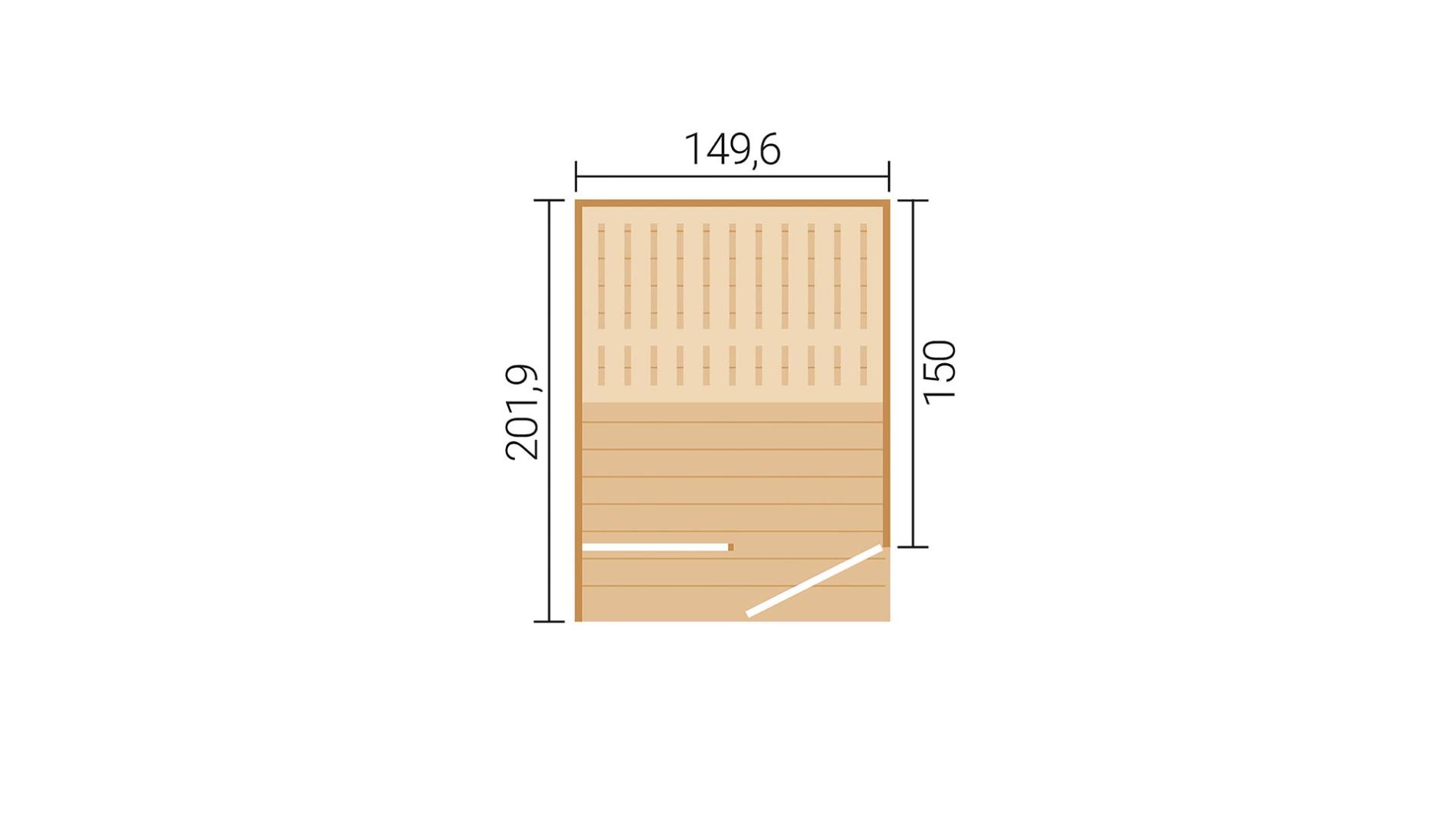 Viira szaunaház méretei