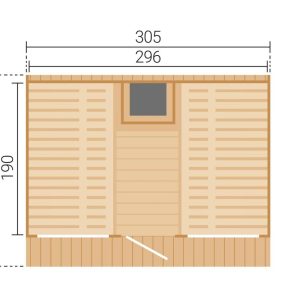 Kültéri szauna Elva szaunaház