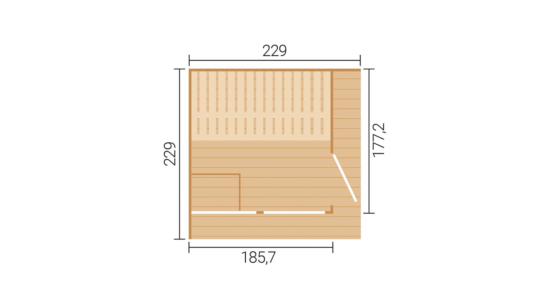 Viira szauna alaprajza