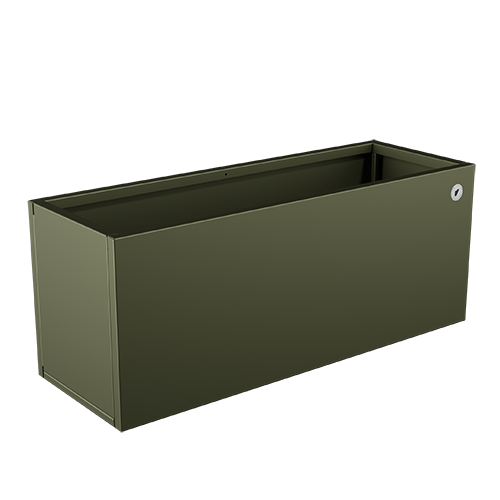 Fém virágágyás olivazöld